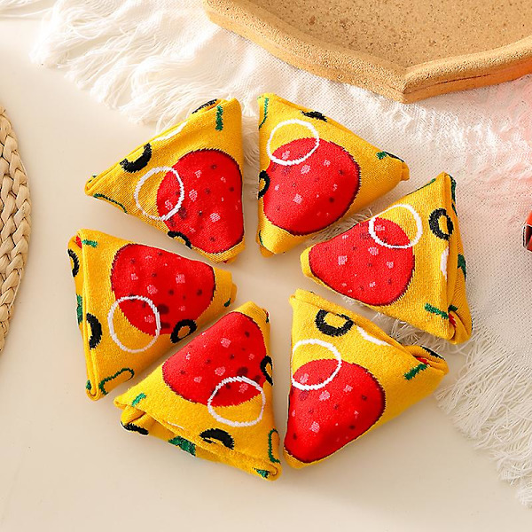 4 paria ruokasukkia Hawaii Italian Pepperoni puuvillasukat hauskat uutuus söpöt funky hullut design puuvillasukat