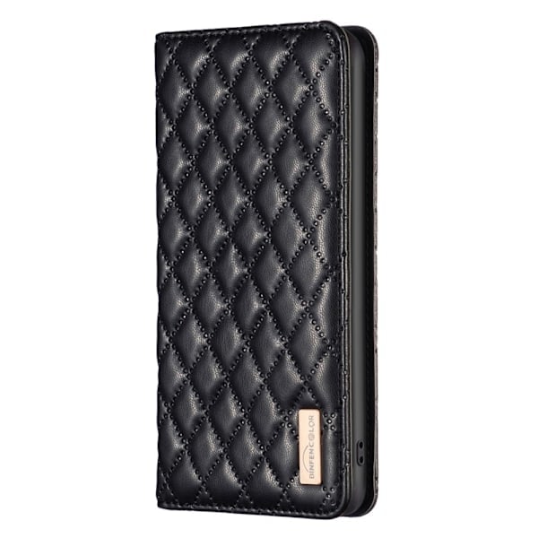Samsung Galaxy A35 5G Fodral Flip Diamant Läder Svart