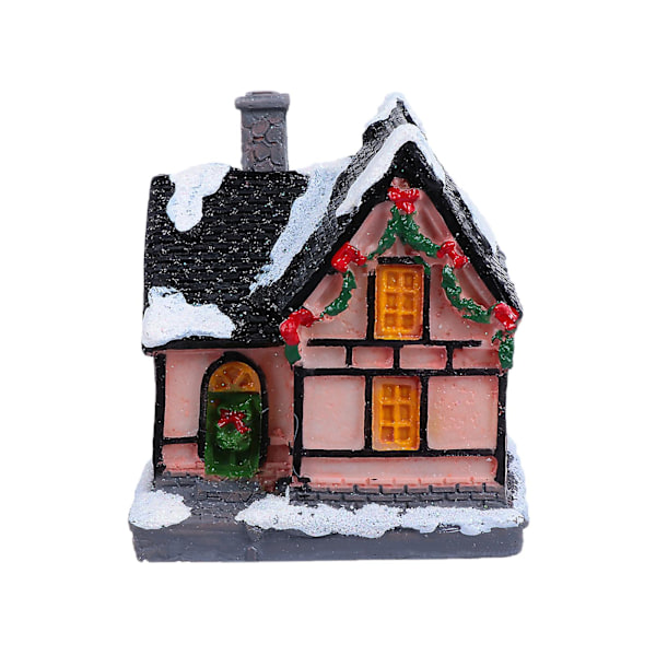 Miniatyrhus Jul Resin Hus Resin Julscen Byhus Julpynt