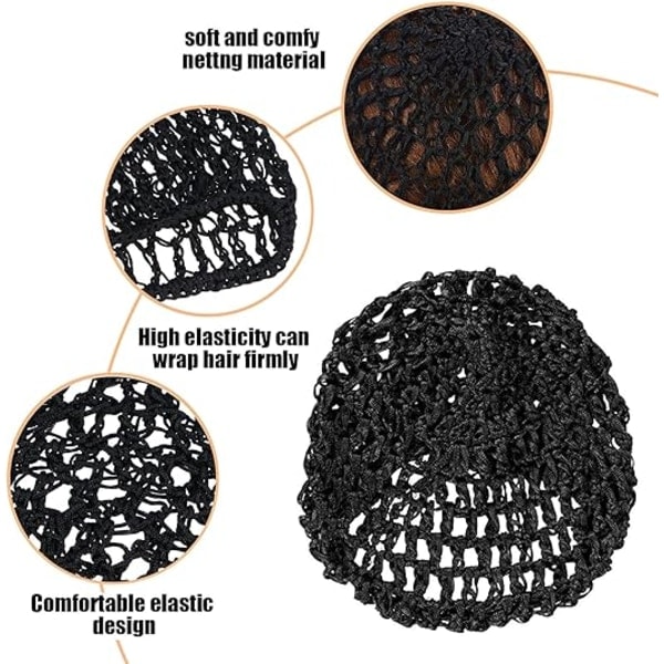 4 st Hårnät Virkad Mössa Mesh Hårnät Virkad Mesh Hårnät Stickad Snood Mössa Mesh Virkade Hårnät