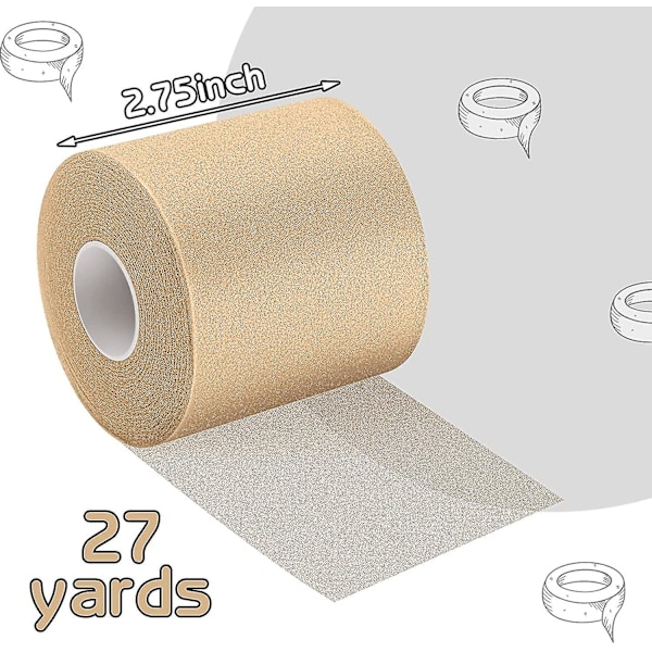 3 stk. Atletisk Forbindingstape til Sport Forbindingstape 7 cm x 27,4 meter