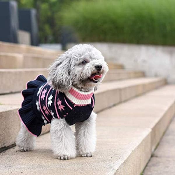 Hundekjole Star Varmt Kæledyrstøj Overtøj Pullover