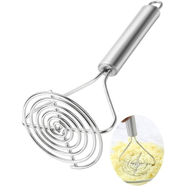 Kartoffelmoser i rustfrit stål, kartoffelmoser køkkenredskab, kartoffelmoser hånd