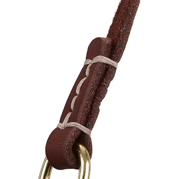[PL】Læderkobbel til små til mellemstore hunde, kobbel, brun