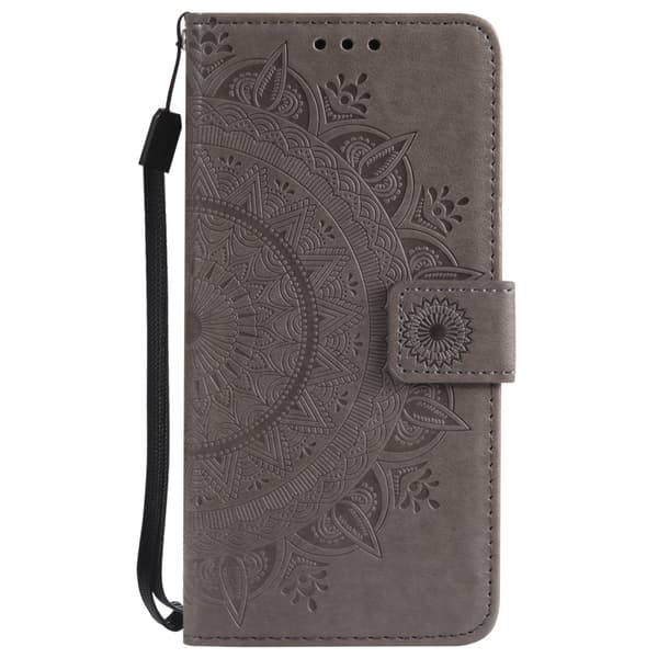 iPhone 16e Mandala Lompakkokotelo - Harmaa