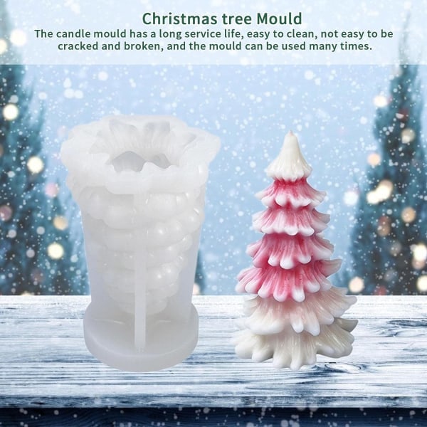 Jultema-form, 3D Julgran Santafigur Julhatt Snögubbeform för DIY Handgjort