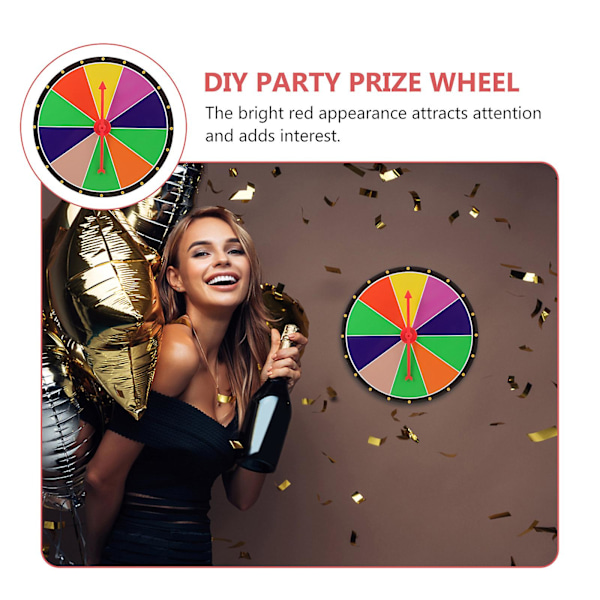DIY Festpremiehjul Lotterihjul Lykkehjul DIY Spillhjul Rekvisitt for Fest Utdanning