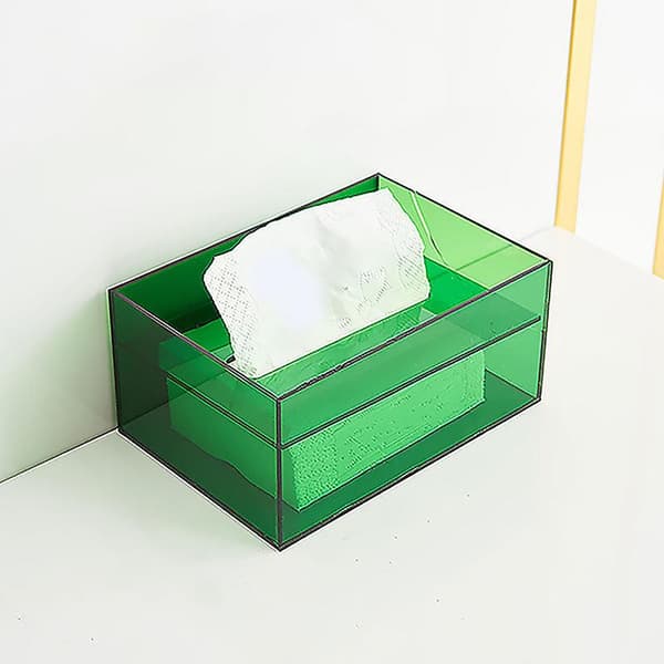 Modern Akryl Tissue Box Hållare Servettdispenser Tork, Grön