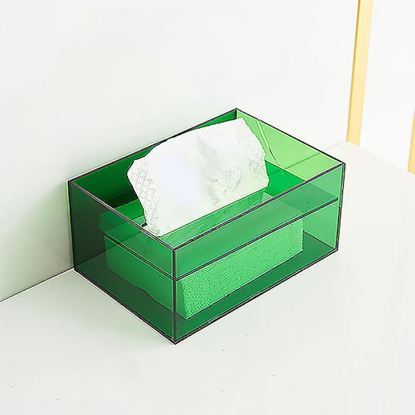 Moderne Akryl Tissueboks Holder Servietdispenser, Grøn