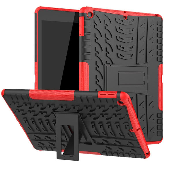 iPad 10.2 2019/2020/2021 Deksel Robust Støtte Armor Rød Rød Rød