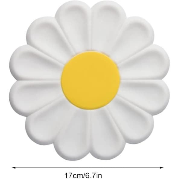 {PL}Søt Bordbrikke - Silikon - Blomst - Hvit