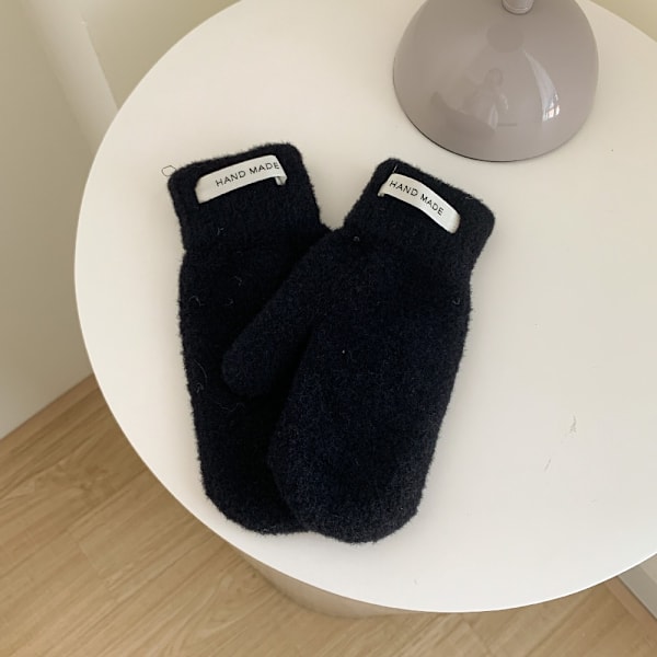 Vantar Pälshandsker Fingerløse handsker SORT