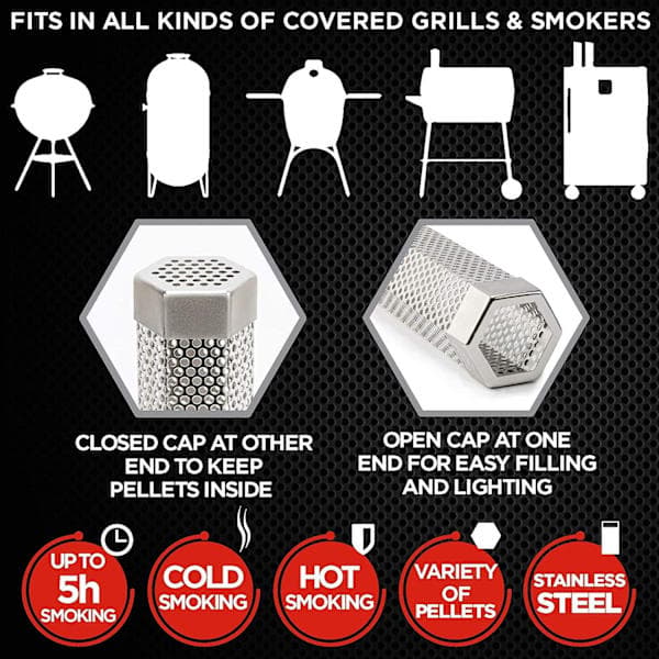 Grillrøger, Perforeret Rustfrit Stål BBQ, Røggenerator