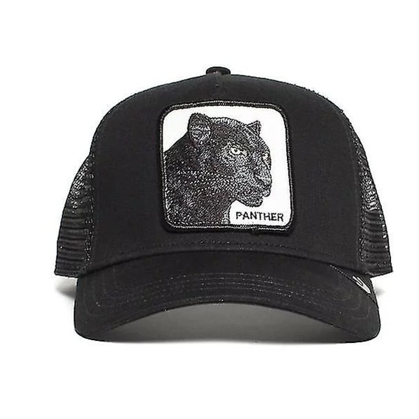 Svart Panther Mesh -lippis, kesäinen baseball-lippis, trucker-hattu (1 kpl - Musta)