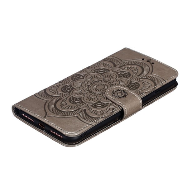 iPhone 7/8 Plus - Mandala Pung Etui - Grå grå