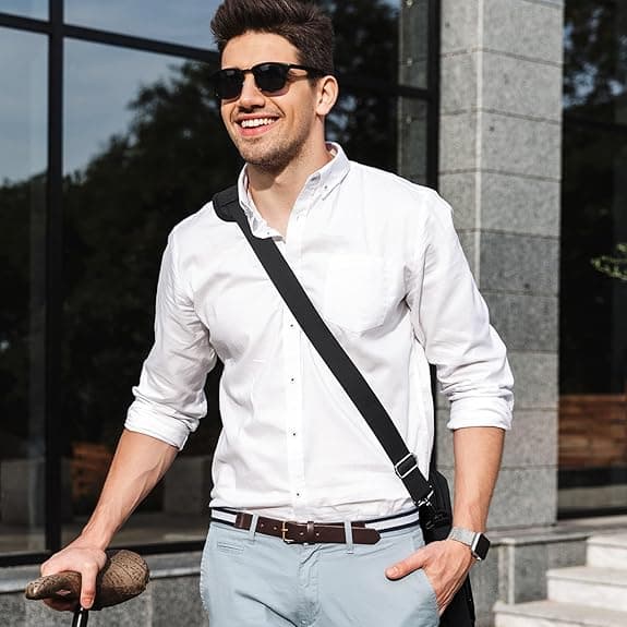 Shoulder Strap for Shoulder Bags — Adjustable, Soft, and Thickened Replacement Strap with Metal Hooks
