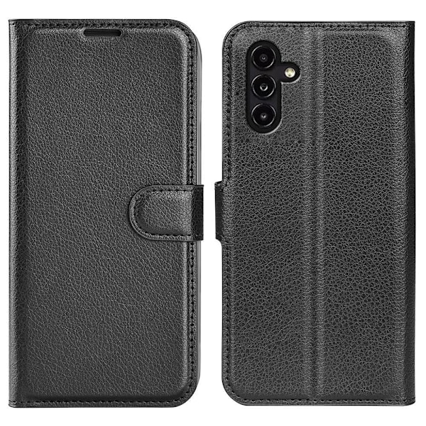 Samsung Galaxy A14 4G/5G Etui Litchi Læder Sort