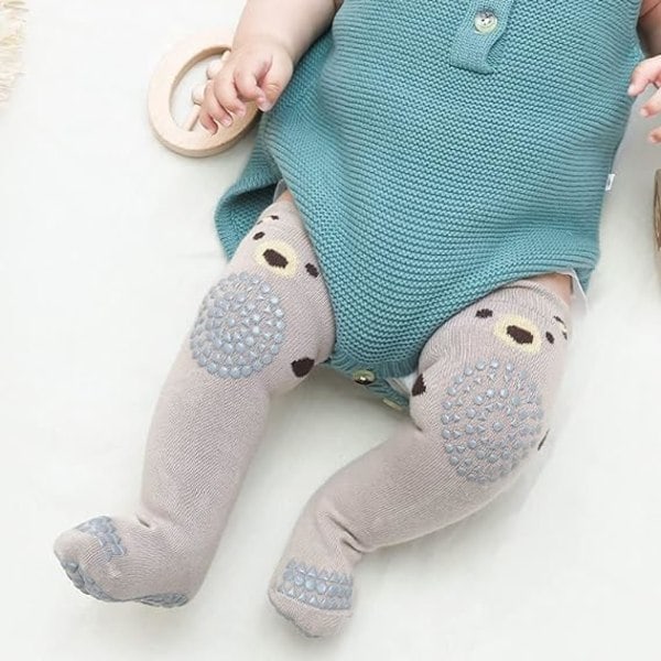 3 par baby knestrømper lange strømper krypestrømper baby krype knestrømper lange strømper sklisikre strømper varme strømper baby knestrømper termiske ...