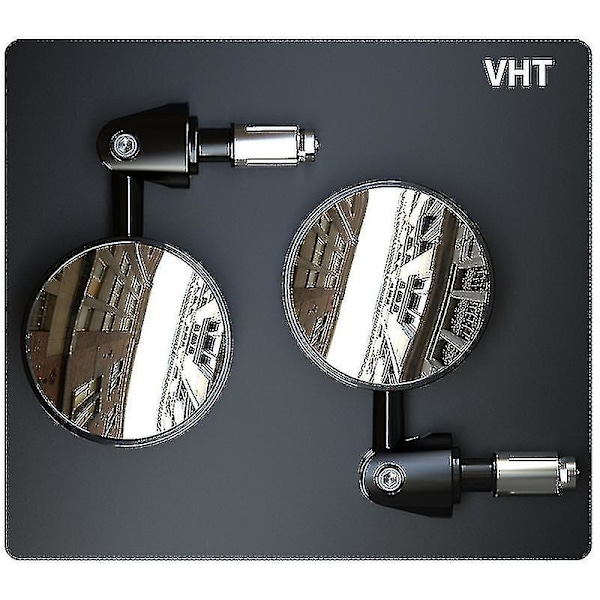 2 stk. Motorsykkel Bakspeil Styrende Endespeil Moto Tilbehør 16mm Universal Motorsykkel Styrende Rundt Konvekst Speil