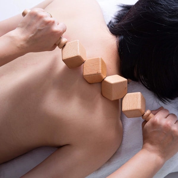 Trämassagerulleverktyg Massagerulle Tärningsmassage Maderoterapi Lymfdräneringsspade