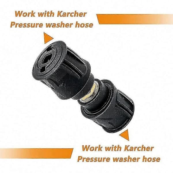 [PL】Karcher Högtryckstvätt Snabbkopplingsadapter - Dubbelhuvud Slangkoppling (2-pack)