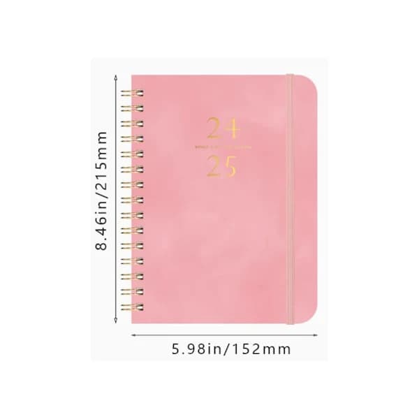 Agenda Bok Dagbok Ukeplanlegger ROSA Rosa