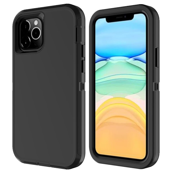 iPhone 12 / 12 Pro - Iskunkestävä Xtreme Kuori - Musta Black Svart