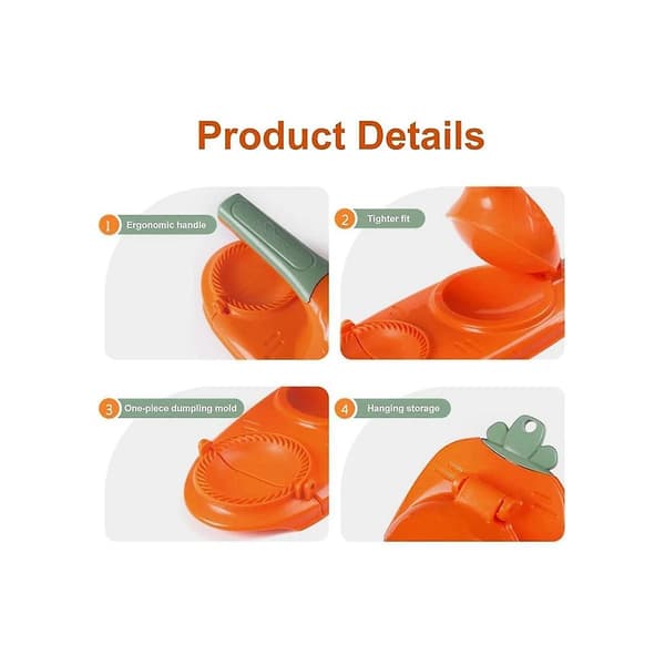 4 stk. Dumpling DIY Dumpling Maker 2 I 1 Dumpling Maker Multifunksjon DIY Manuell Dumpling Press Mold