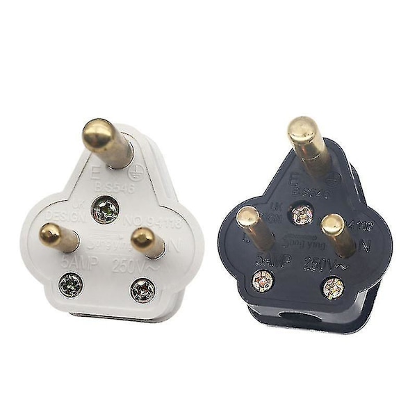 5 Amp Rund Stikben Stik Netstik 3 Ben Lysstik Til Scenebelysning Lampe (sort 5 stk.) Bd