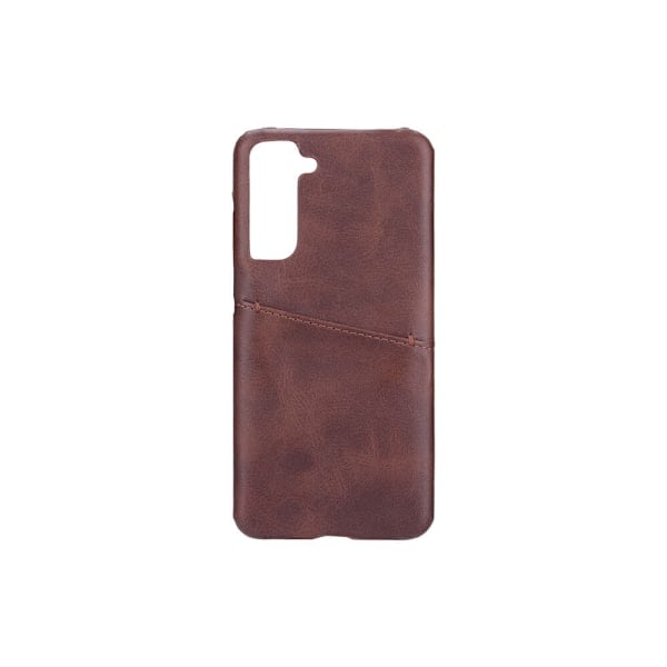 ONSALA Samsung Galaxy S21 FE Kuori Korttipaikka Ruskea