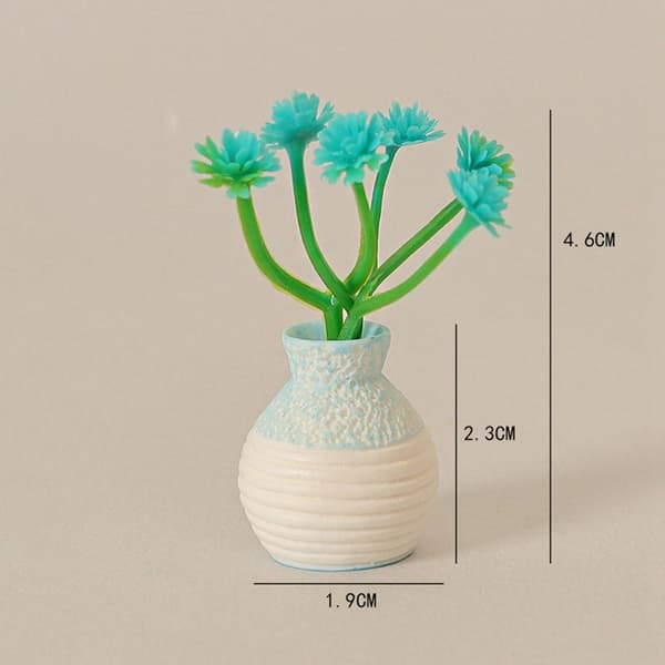 Dukkehus Miniature plastsimuleringsvase 2 2