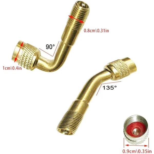 4 stk. Professionelle Dækventilforlængeradapter Kit【PL】