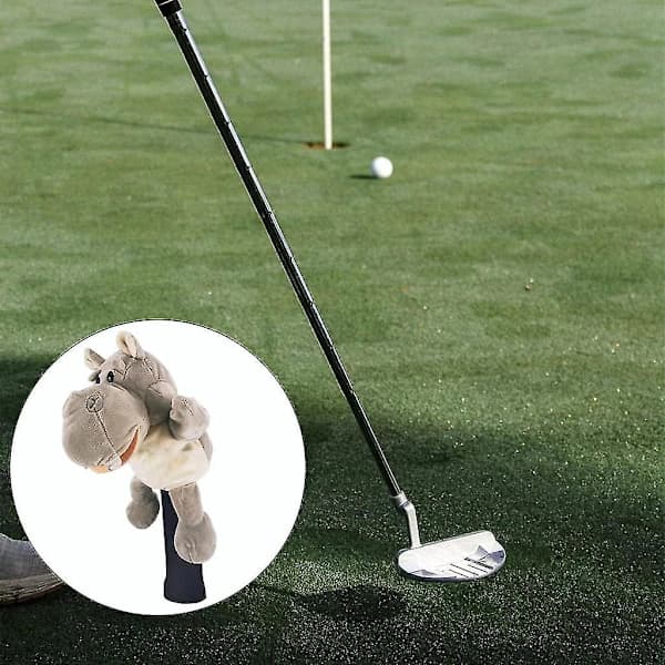 Golfkølle hodebeskyttelse Nyhet Dyr Køllehodebeskyttelse, Bære Golfspilleres Gave (flodhest)【PL】