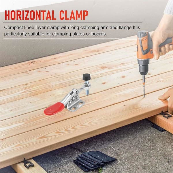 1:a 27kg Anti-U-formad Toggle Clamp Hållkapacitet Push/Pull Toggle Clamp Vertikal/Horisontell Typ