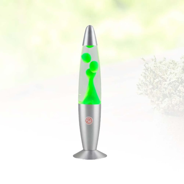 Metal Base Lava Vokslampe 25W Klart Vand Grøn Voks Lys Kreativ Dekorationslampe Soveværelse Natlampe (EU Stik)