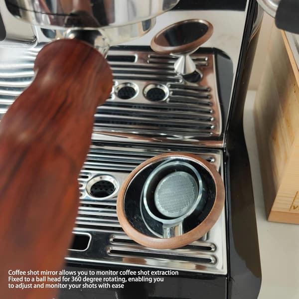 Espresso Speil, 360 Graders Rotasjon Kaffe Flythastighet Observasjonsreflekterende Speil 6 cm Diameter
