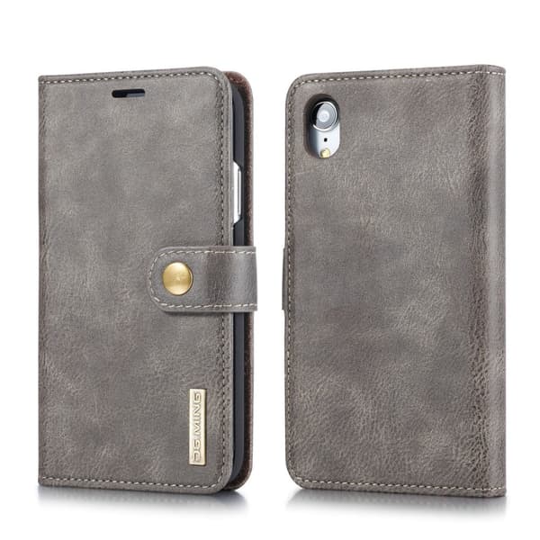 DG.MING 2-i-1 Magnetisk Wallet iPhone XR Brun