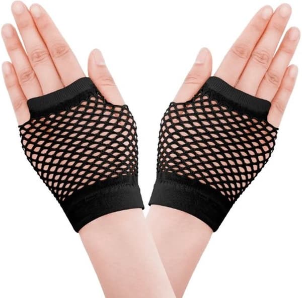 Net handsker - Korte - Fingerløse - 1 par - Sort