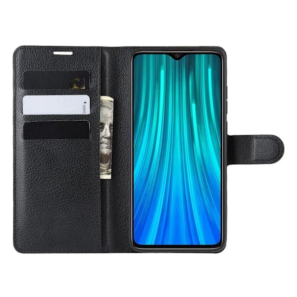Xiaomi Redmi Note 8 Pro - Litchi Pung Etui - Sort Sort Sort