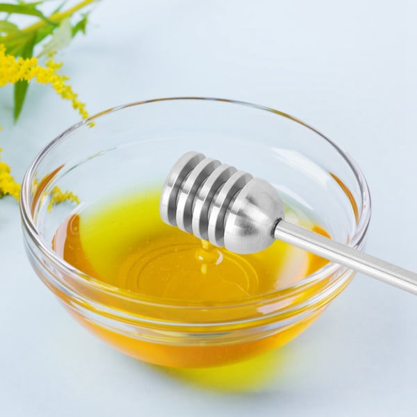 Hushåll 304 Rostfritt Stål Honungslev Dippmixer Stick Köksredskap Svart