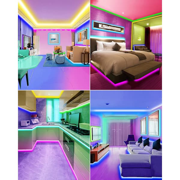 {PL}20m LED-lamper Bluetooth RGB-lamper LED-stripelys UK