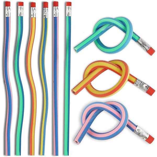 Färgglada magic flexibla bendy pennor för skolbarn（70st）