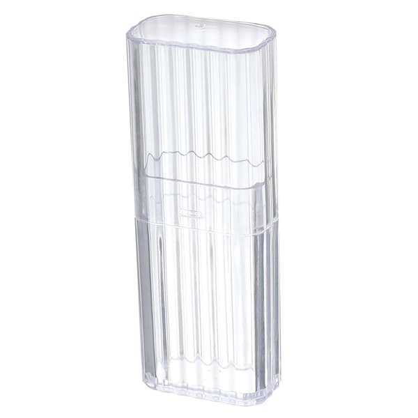 Bomullsrondellförvaring, 2 stycken Mini Bomullsrondellask Rese Bärbar Plast Bomullsrondellask Transparent för Bomullsrondeller