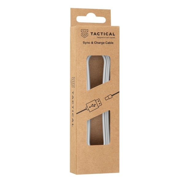 Tactical 1m 2A 10W USB-C - Lightning Laddkabel Slät Vit