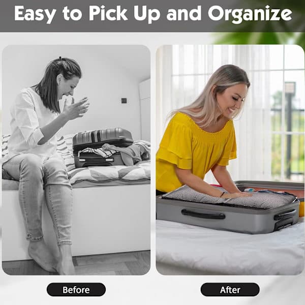 Resväska Organizer Set 8 delar, packningskuber för ryggsäck, packpåsar