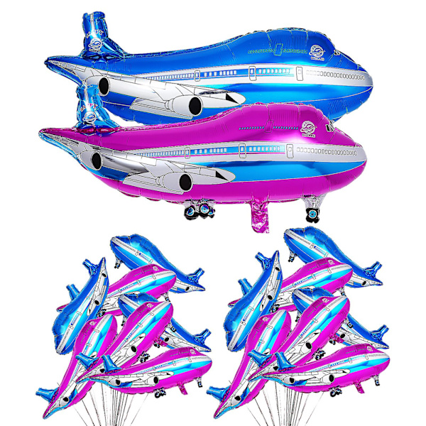 20 st Folieballonger Flygplan Tema Ballonger Födelsedagsfest Dekorativa Ballonger