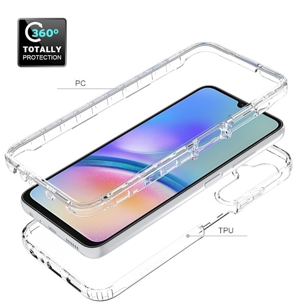 Samsung Galaxy A05s 4G 360° Iskunkestävä Hybridikuori Läpinäkyvä