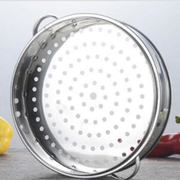 Ångkokare i rostfritt stål för ångade bullar, hållbar ångkokare, bärbar ångkokare för hemmet (16 cm med öra)