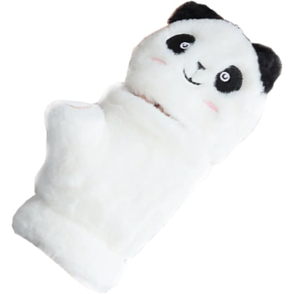 Par Panda-Vantar Dam Kallt Väder Vantar Snygga Varma Vantar Söta Vantar Vinterhandskar Barn Vinterhandskar Halvfinger Sammet