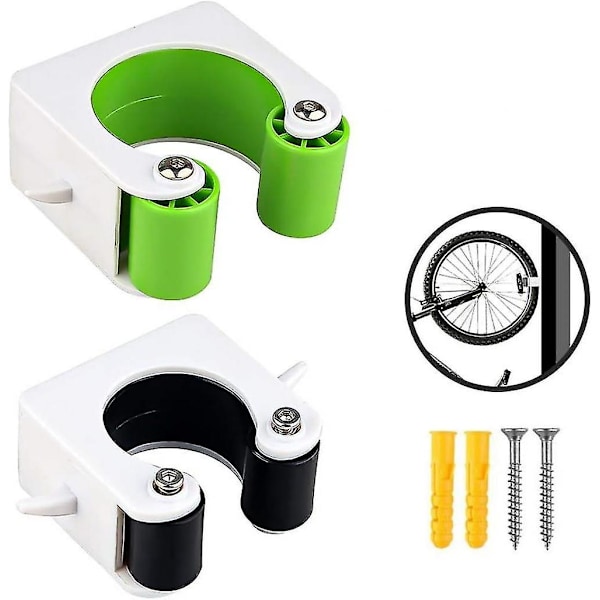 2 stk. parkeringsspenne for terrengsykkel, fastmontert sykkelholder, oppbevaringsstativ, veggmontert sykkelhengerholder